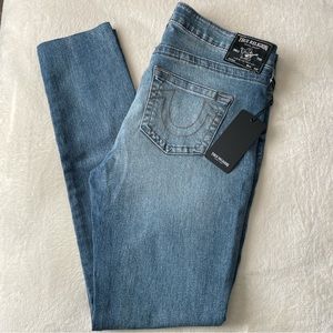 True Religion Stella Mid Rise Distressed Jeans